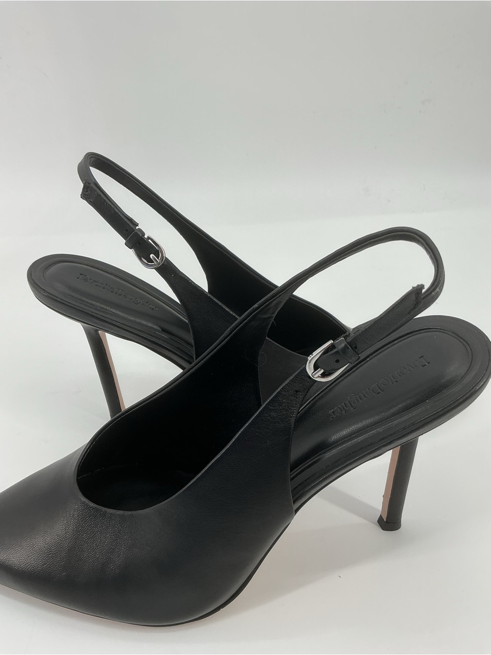 Favorite Daughter Remy 95MM Black Leather Slingback Pumps Size 9 - Picture 5 of 11